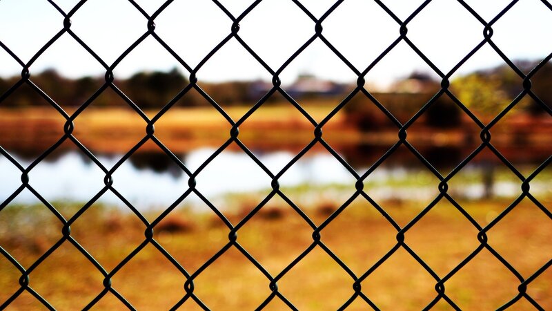 Chain-link Fence View — Black