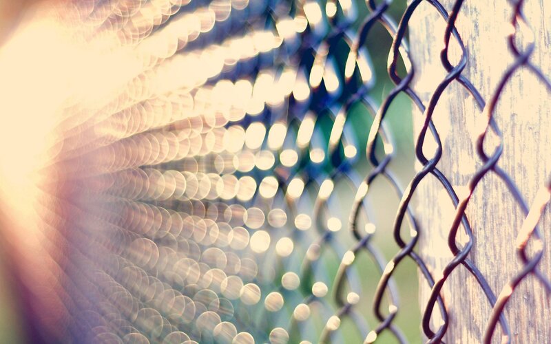 Chain-link Fence with Bokeh