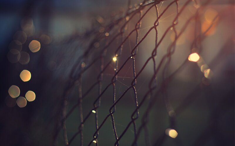 Chain-link Fence with Lights