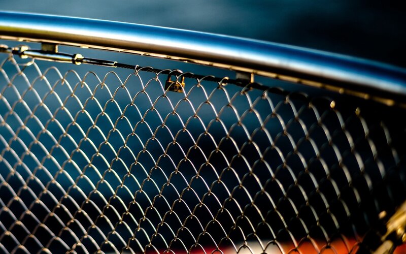 chain-link fence with padlock