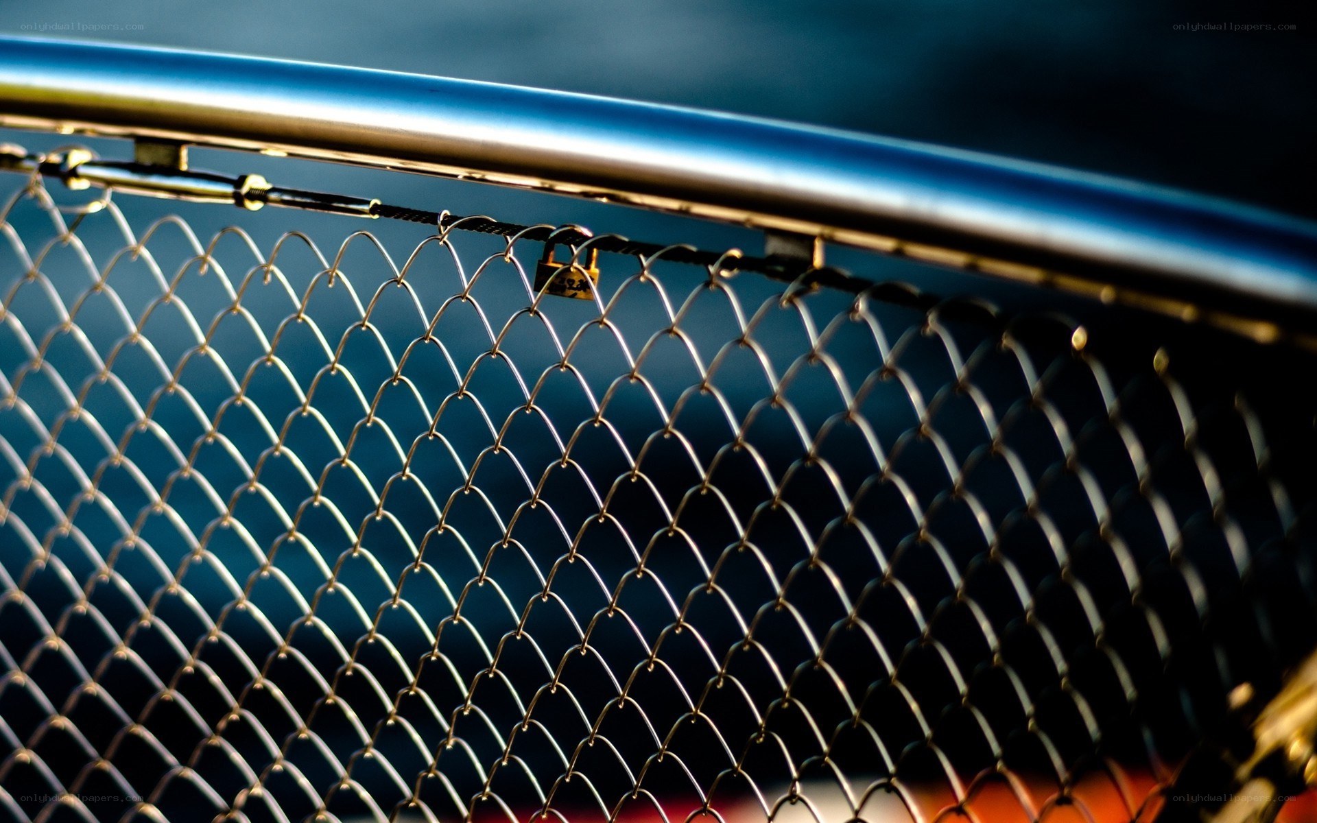 chain-link fence with padlock
