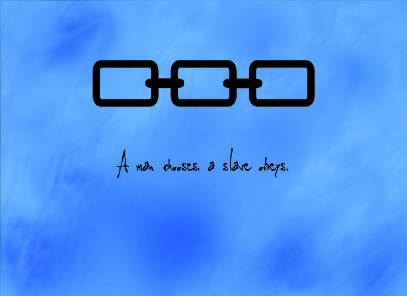chain link symbol with quote