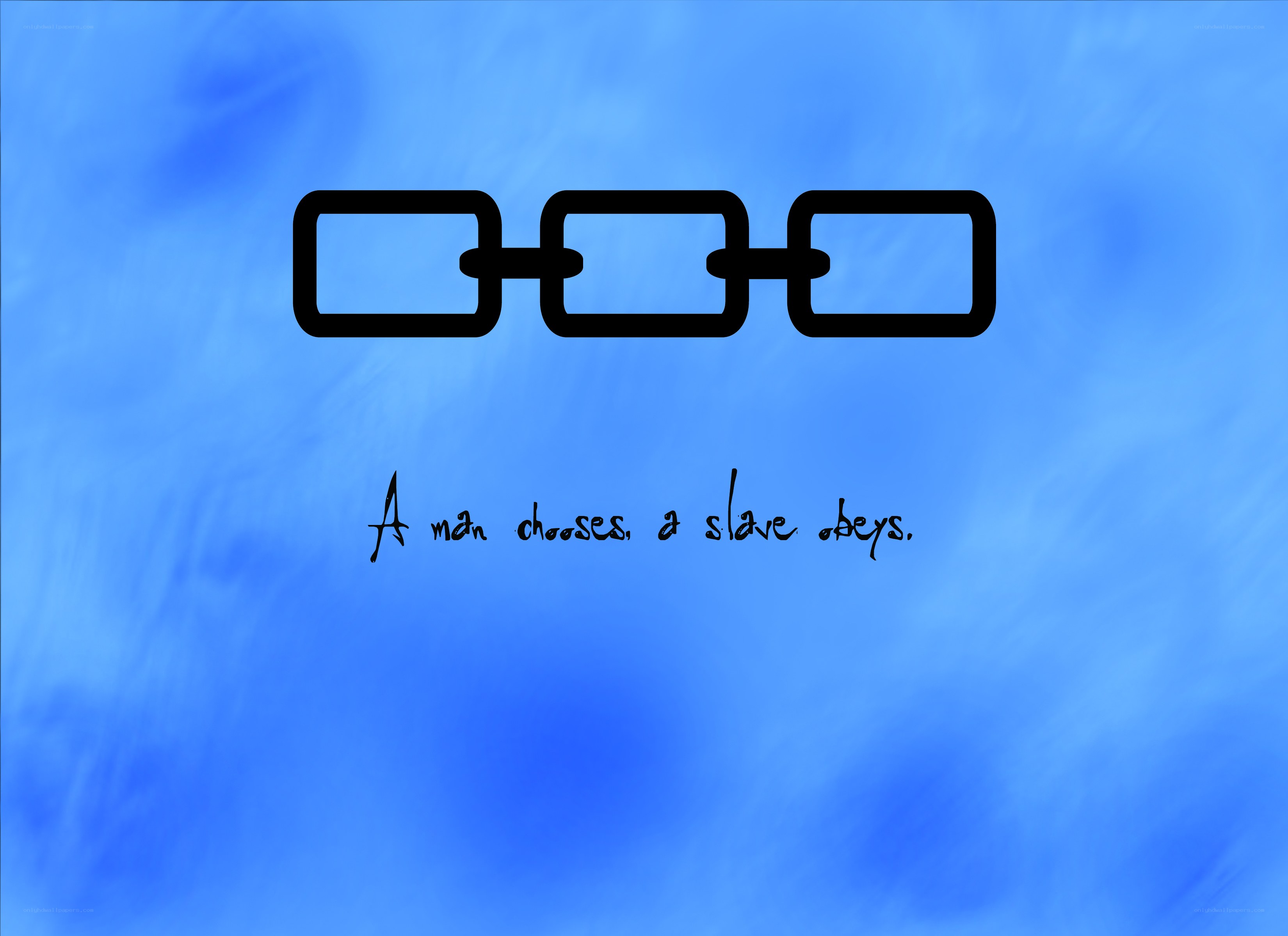 chain link symbol with quote