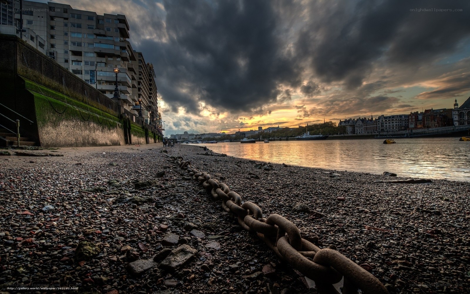 Chain on a Pebbled Riverbank