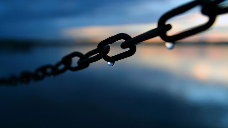Chain with Water Droplets