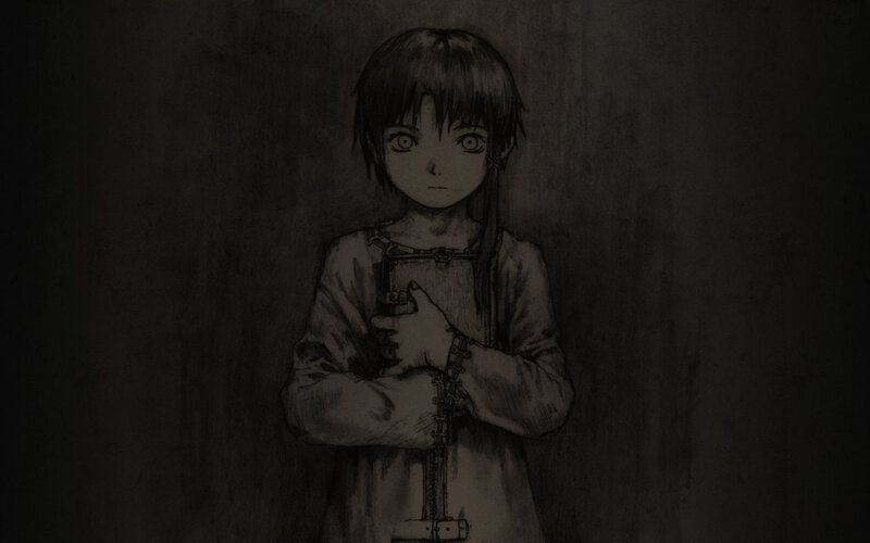 chained child in dark room