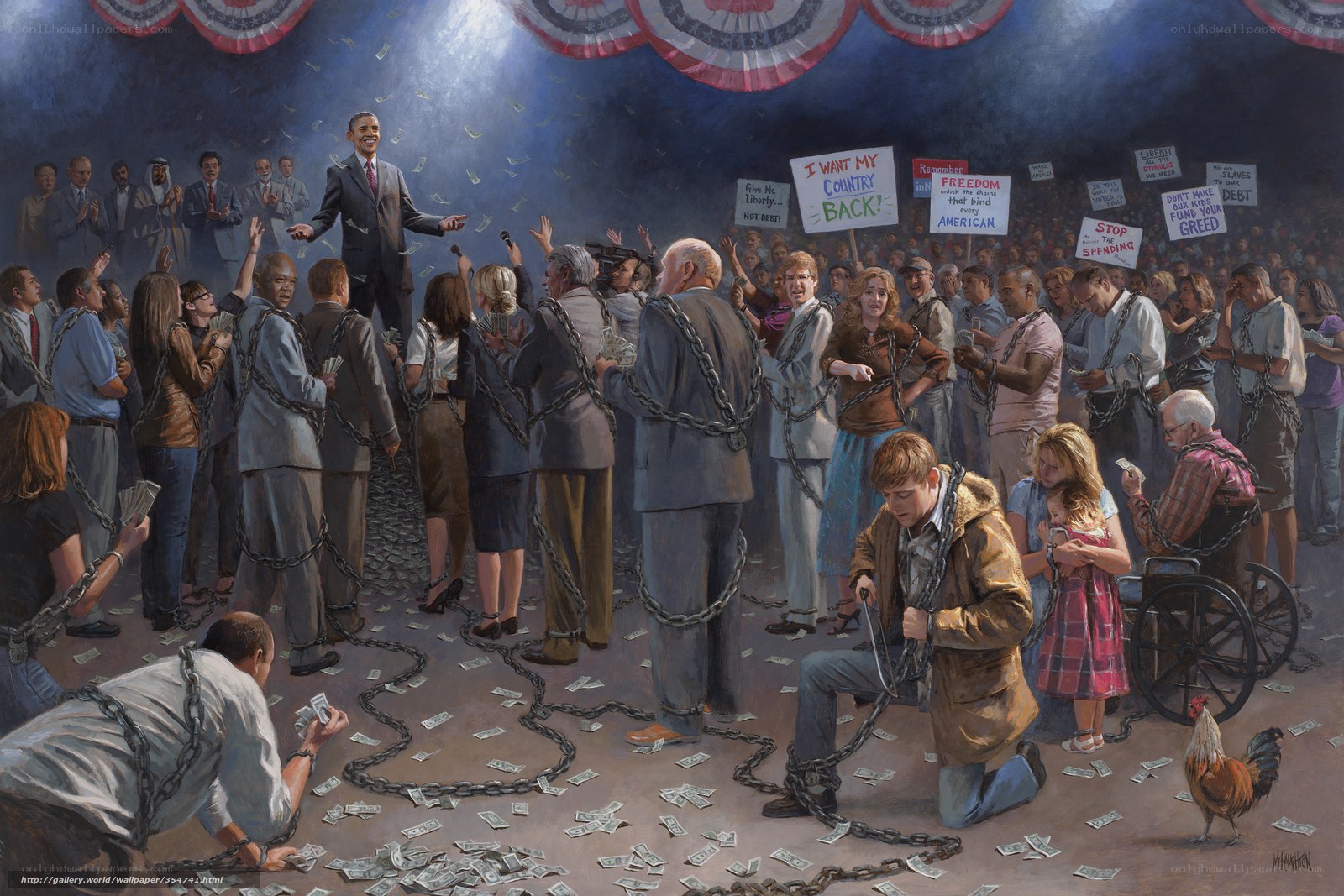 Chained citizens under debt