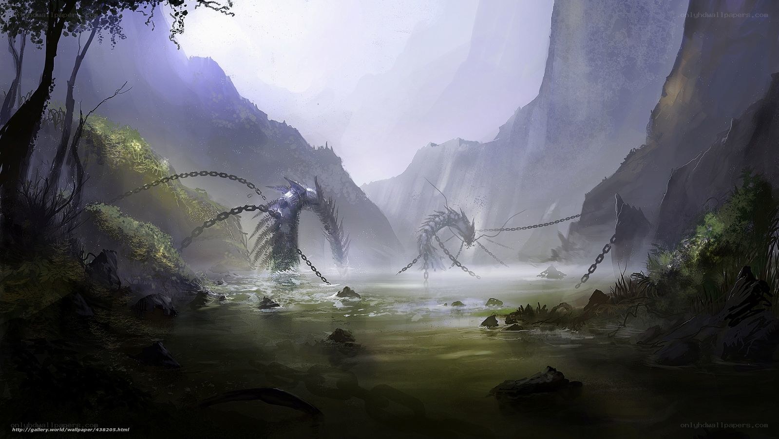 Chained Dragons in a Misty Valley