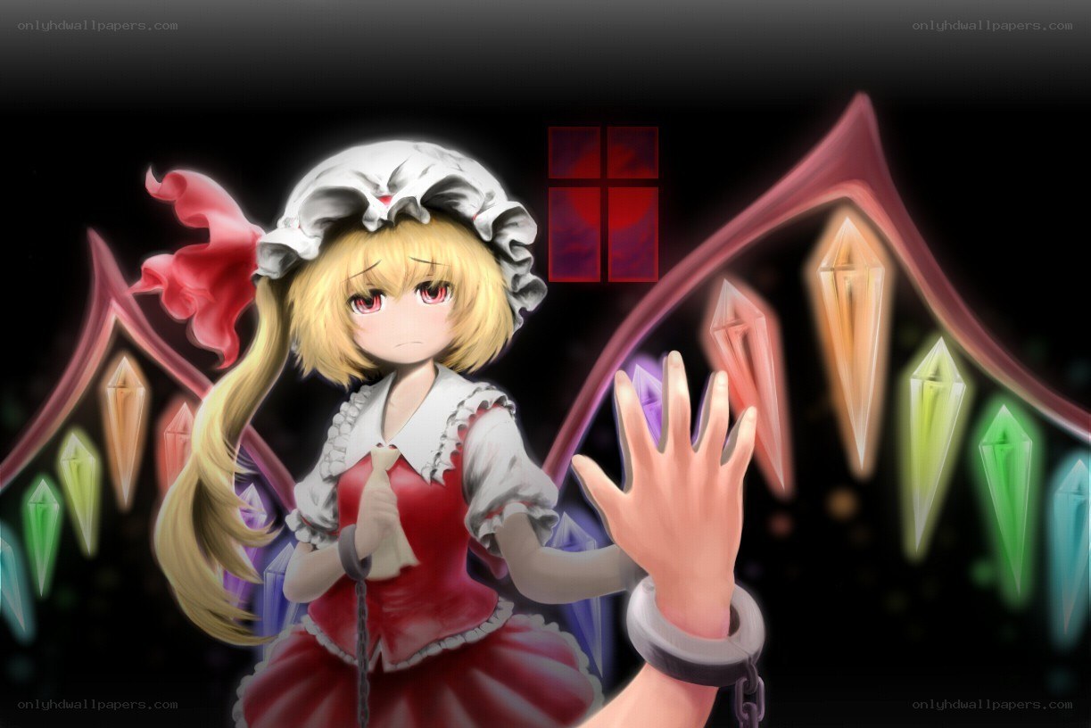 Chained maid in a crystal room