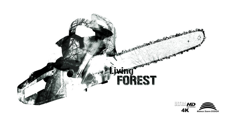 Chainsaw with Forest Overlay