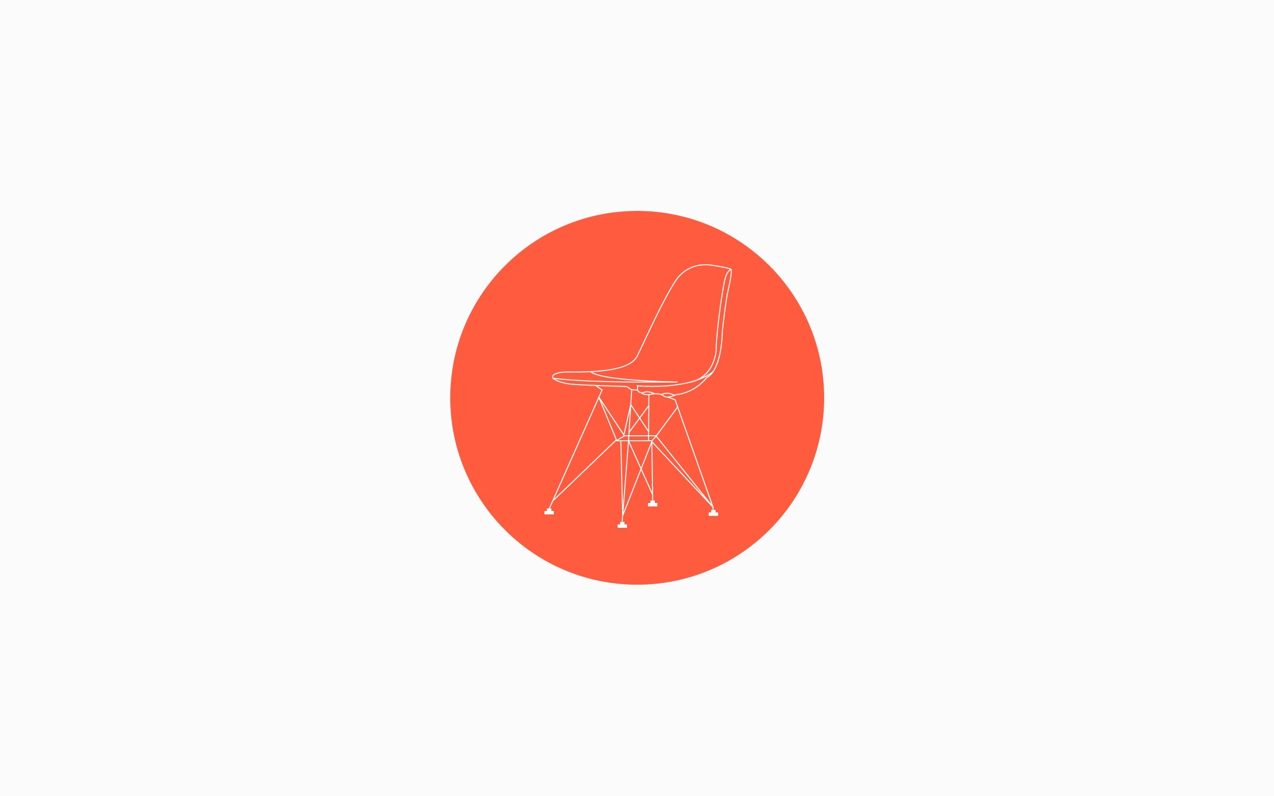 chair icon on red circle