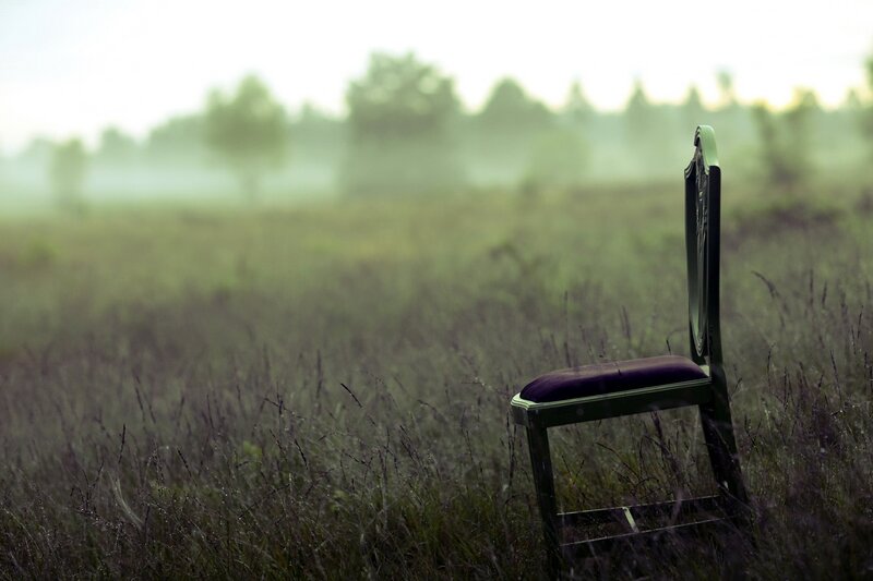 Chair in a Field — Green