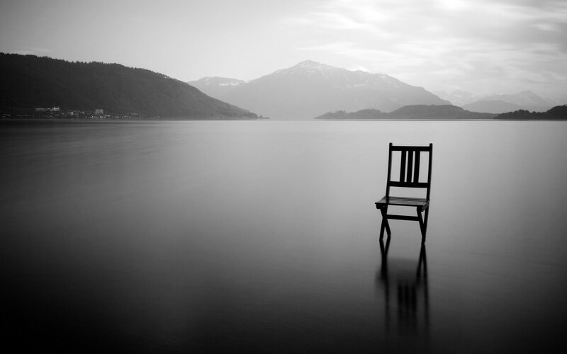 Chair in Lake Water