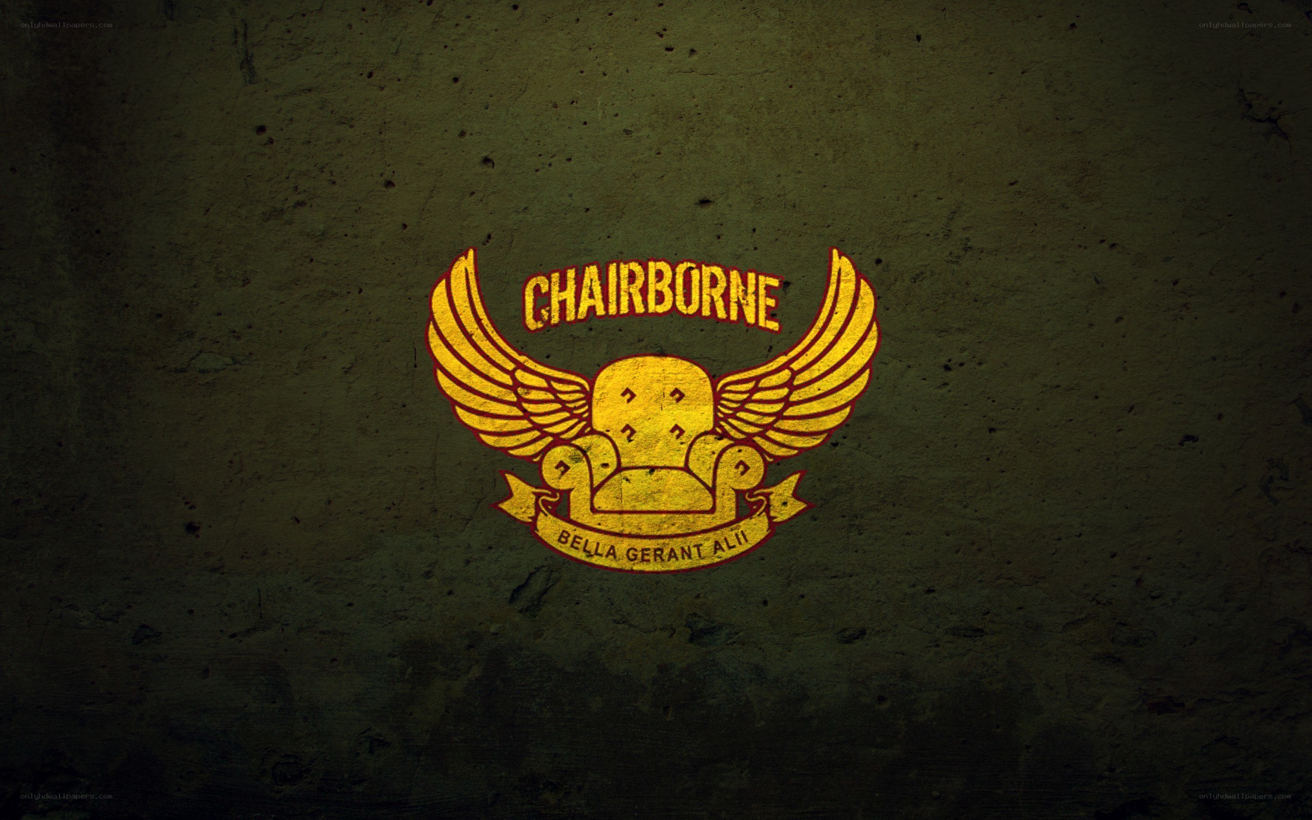 Chairborne logo on concrete