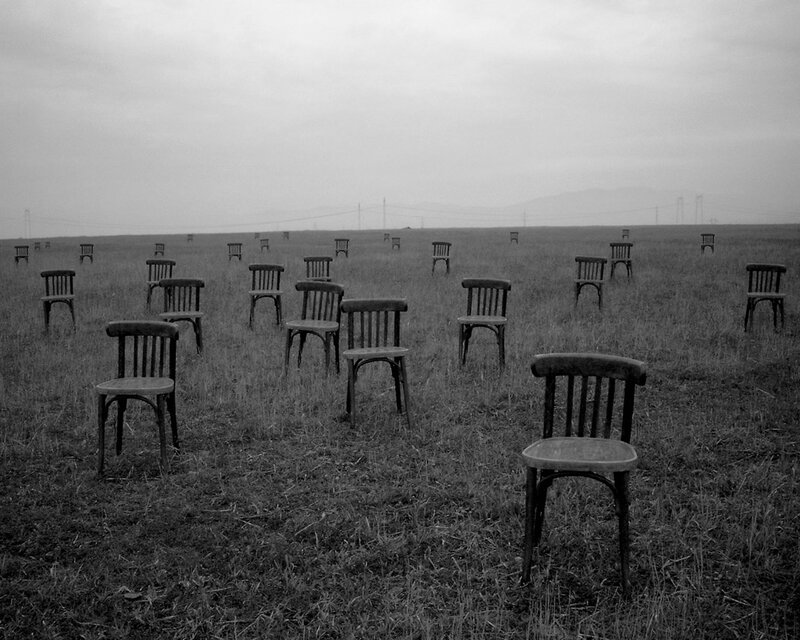 Chairs in a Field — Black