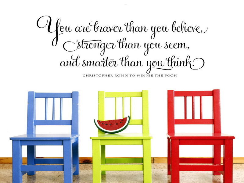 chairs with quote and watermelon
