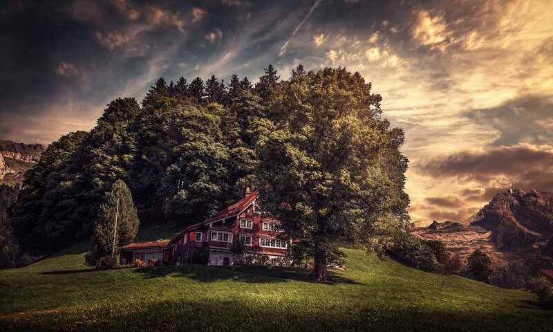 Chalet on a Hillside