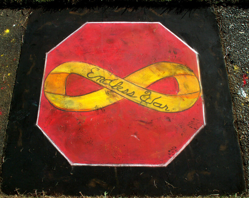 Chalk art of infinity symbol