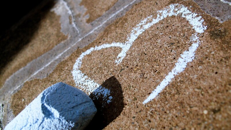 Chalk drawing of a heart