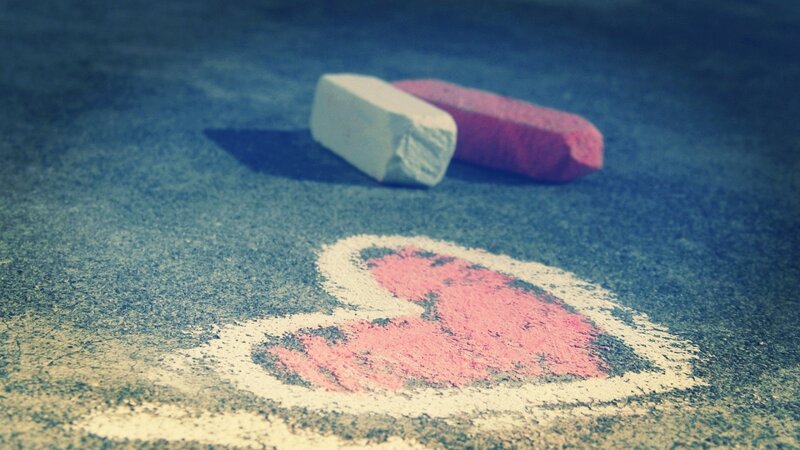 Chalk Heart on Pavement