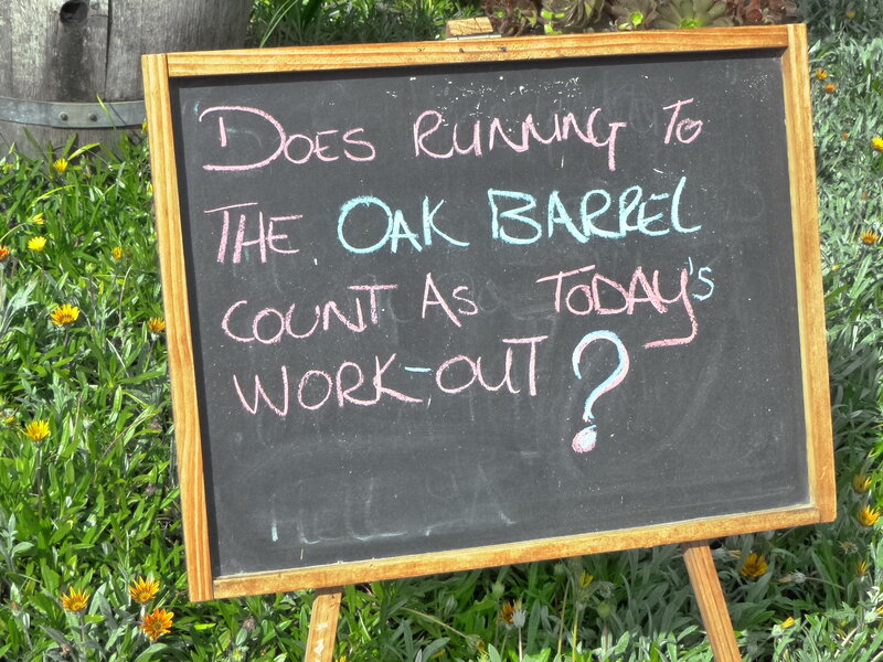 Chalkboard Sign in Garden — Black