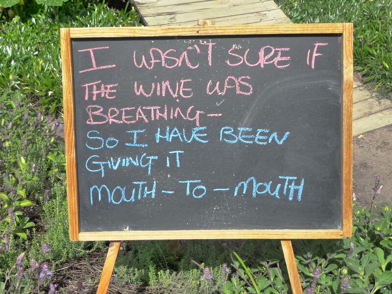 Chalkboard Sign in Garden