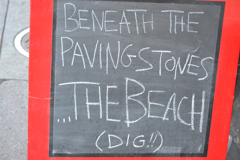 Chalkboard Sign on Sidewalk