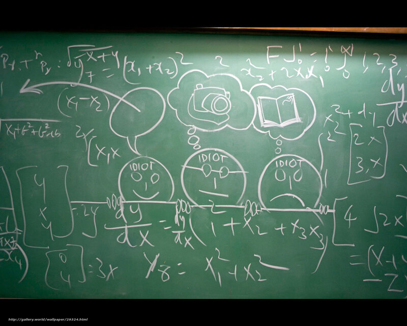Chalkboard with Drawings