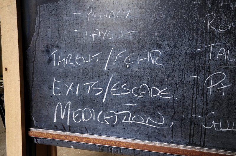 Chalkboard with handwritten notes