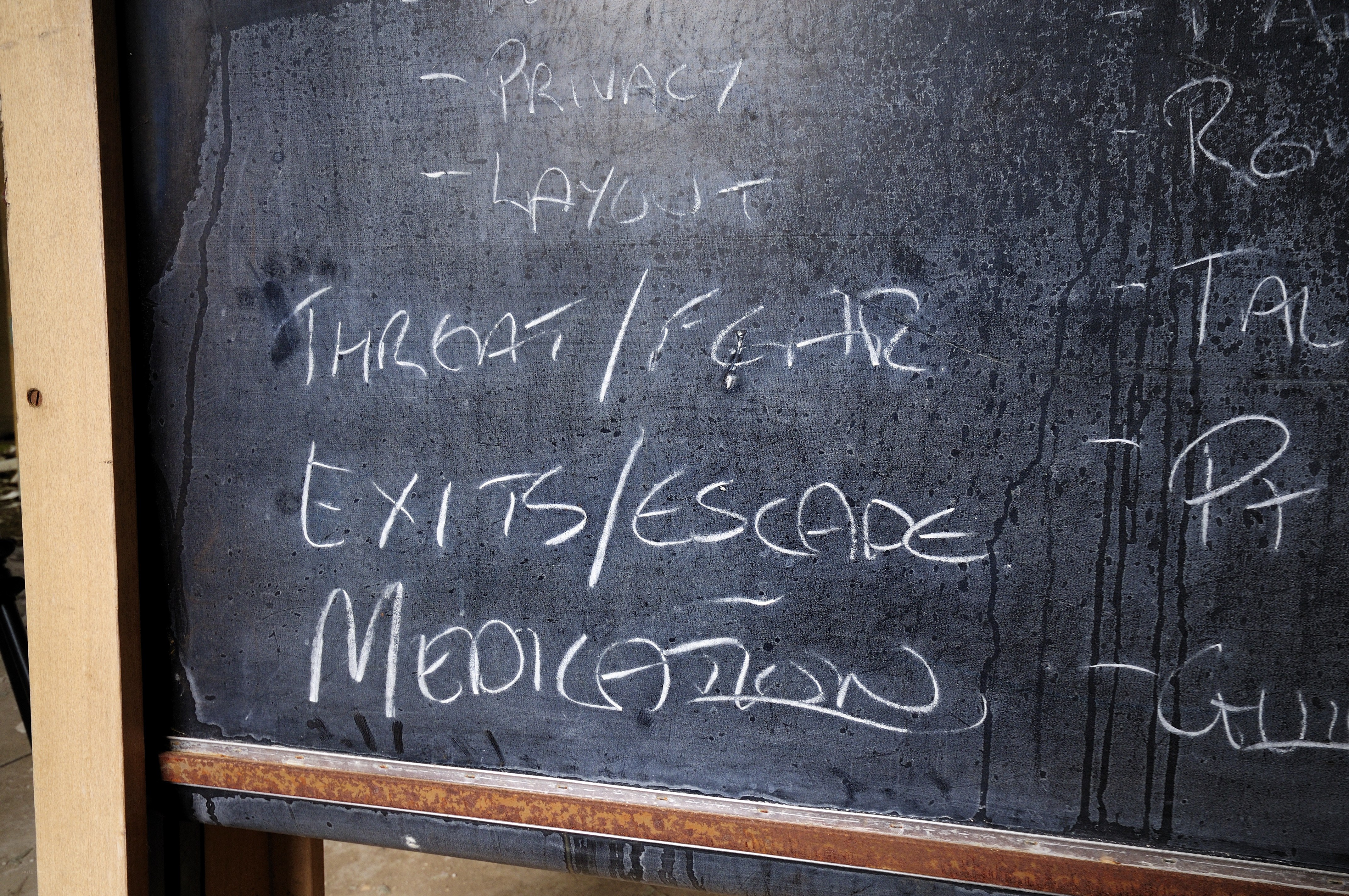 Chalkboard with handwritten notes