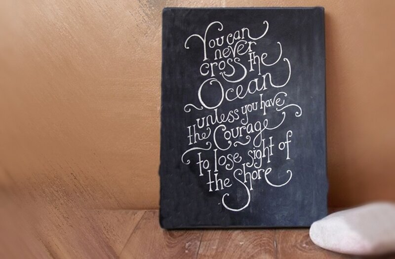 Chalkboard with Quote