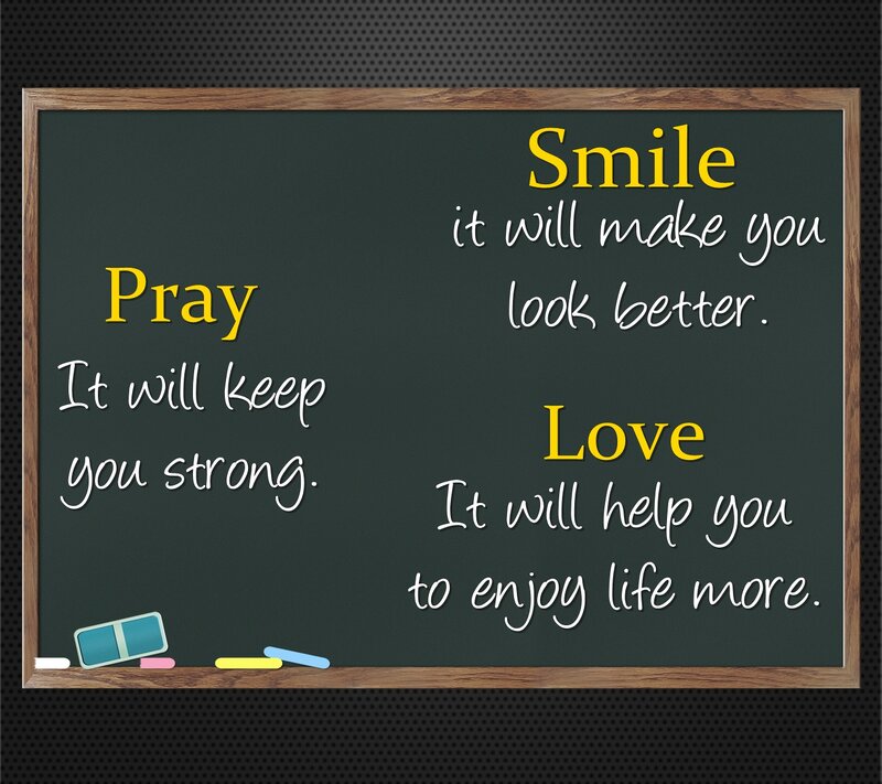 Chalkboard with Text — Black, Inspirational