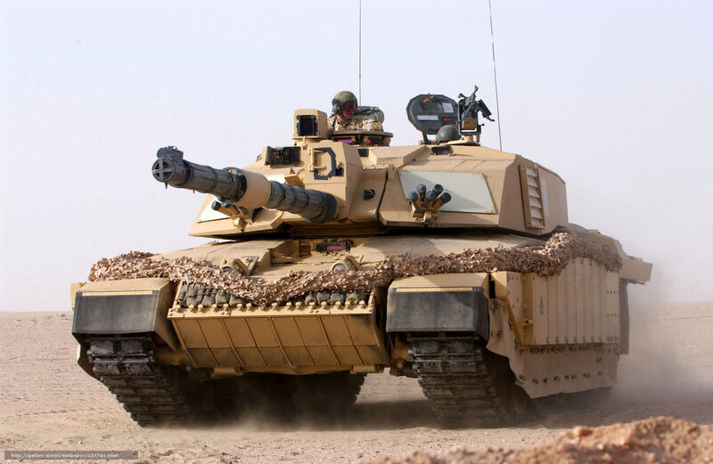 Challenger 2 tank in desert