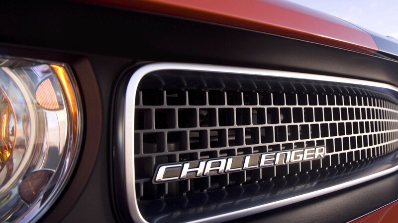 Challenger car grille close-up