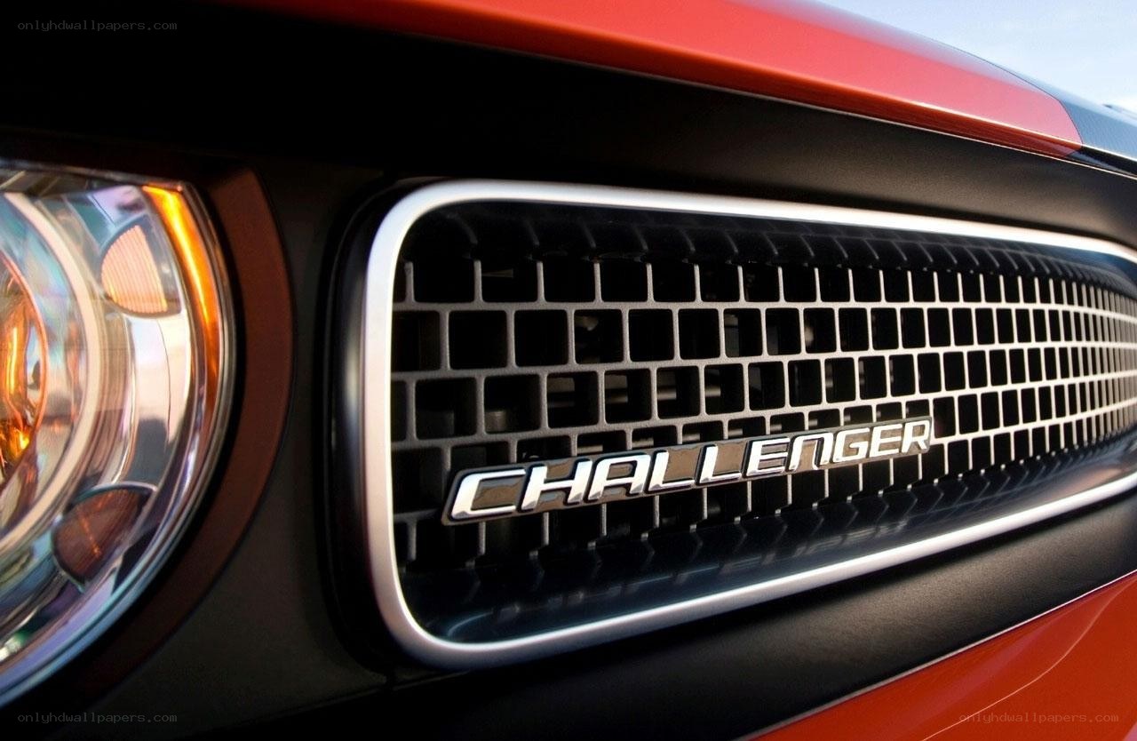 Challenger car grille close-up