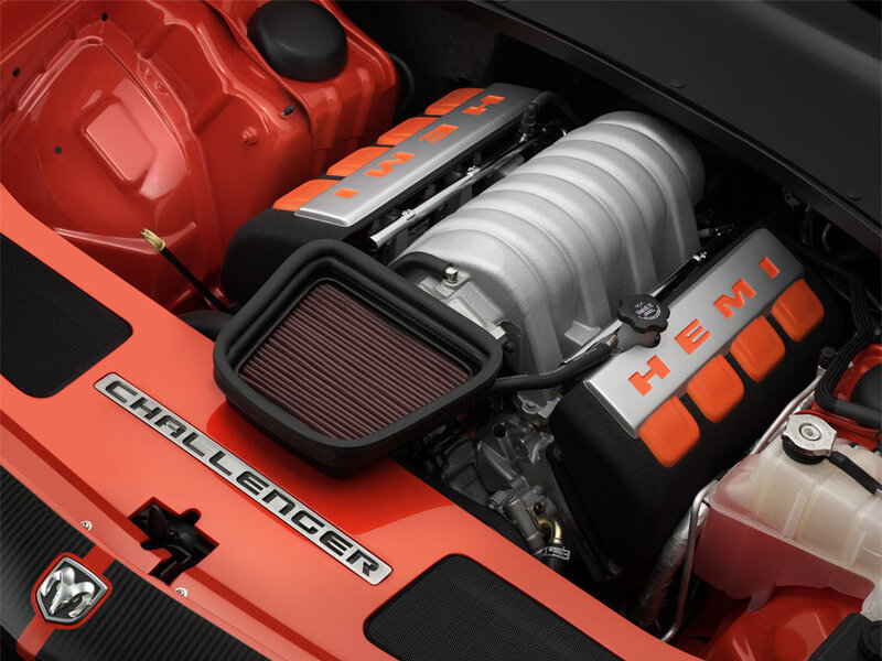 Challenger engine bay