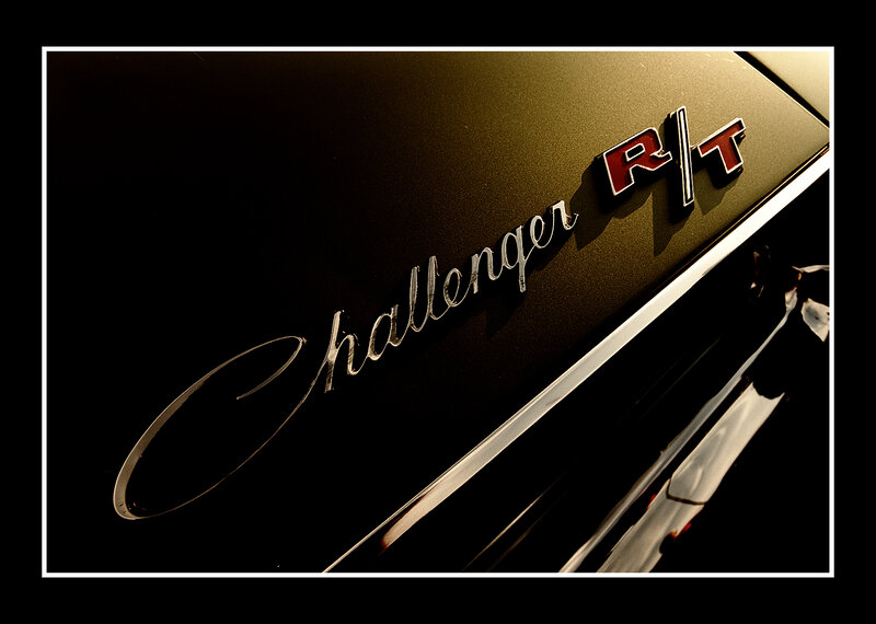 Challenger RT emblem close-up
