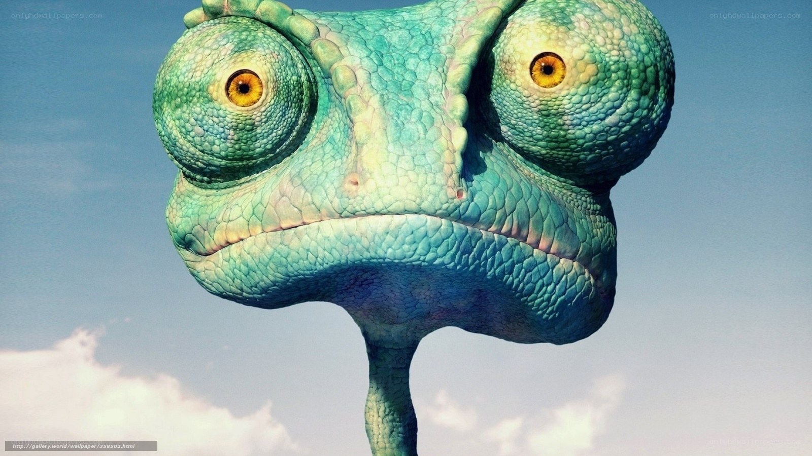 chameleon character close-up