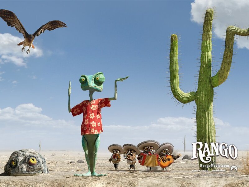 Chameleon in Desert