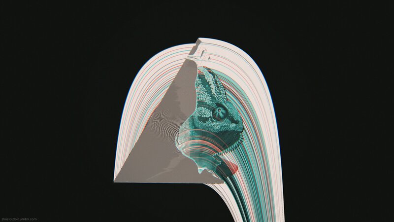 Chameleon in Digital Art