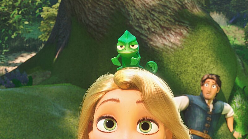 Chameleon on Girl's Head — Green
