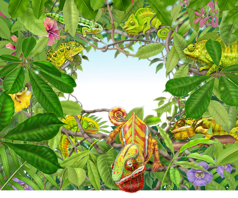 Chameleons in Foliage