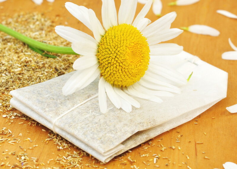 Chamomile Flower and Tea Bag