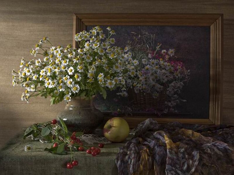 Chamomile Flowers and Fruit