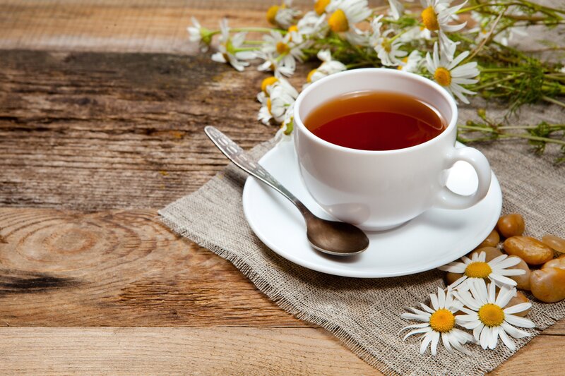 Chamomile Tea Cup — White