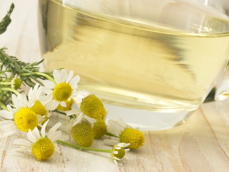 Chamomile Tea in Glass