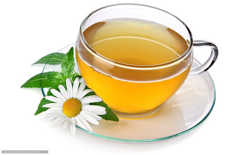 Chamomile tea with mint