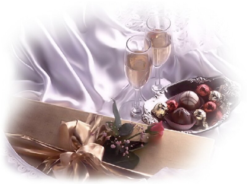 Champagne and Chocolates — White