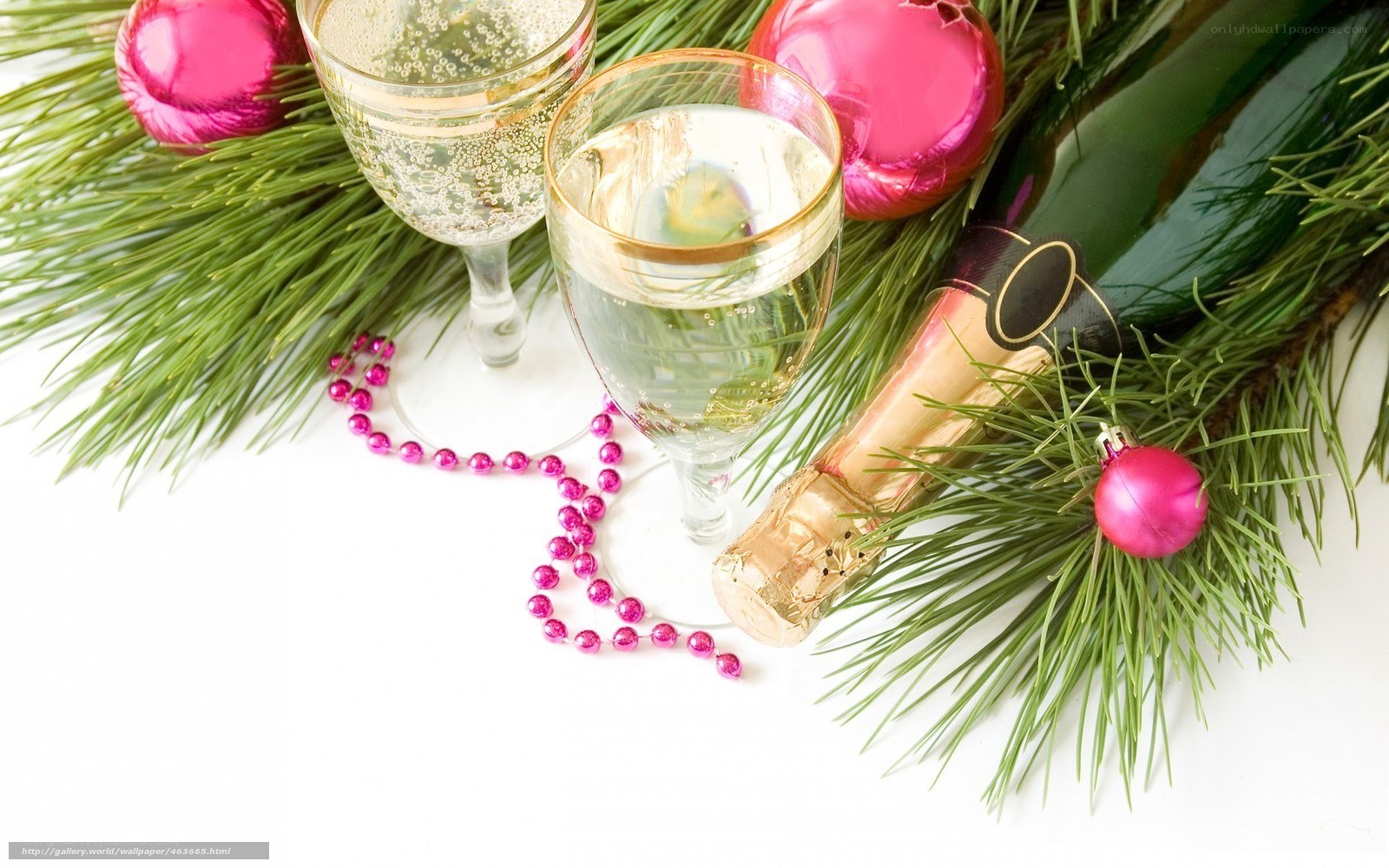 Champagne and Christmas decor
