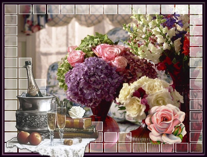 Champagne and Flowers — Purple